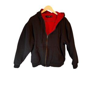 Dunbrooke  Large Zip Up Black Hoodie Jacket (Thick Material)